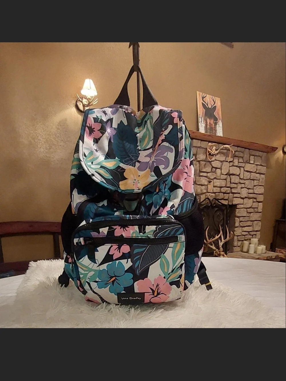 Vera Bradley ReActive Daytripper Backpack Island Floral Like New